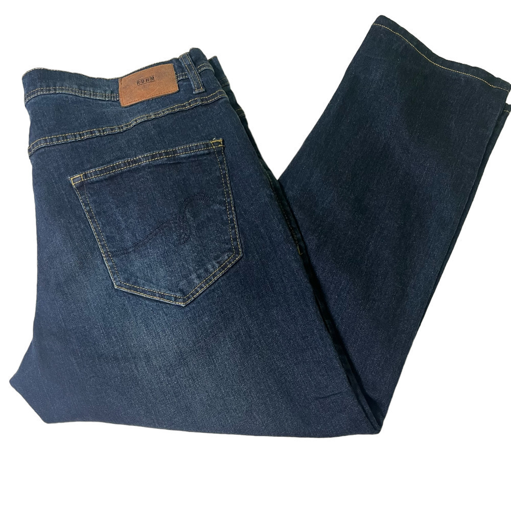 ROHM Slim Men's Dark Wash Jeans Size 36x30 Little Bit‎ of Stretch